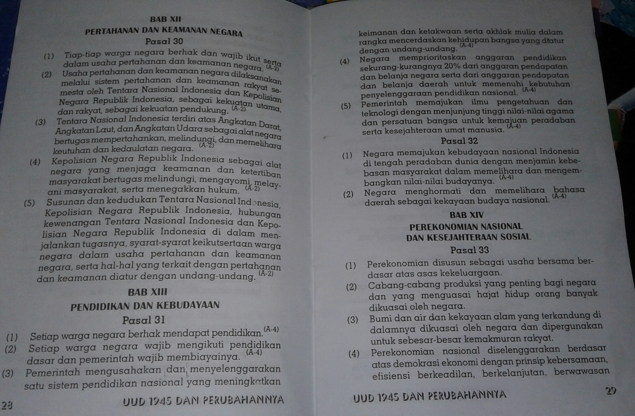 pasal 31 sampai pasal 37 Brainly.co.id