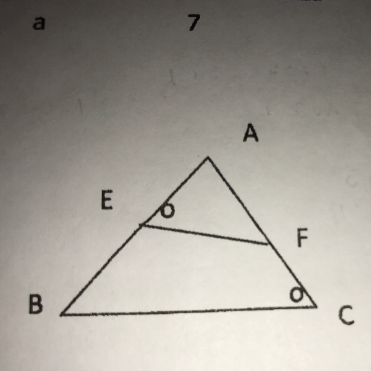 gambar diatas, segitiga ABC dengan sudut AEF = sudut BCA