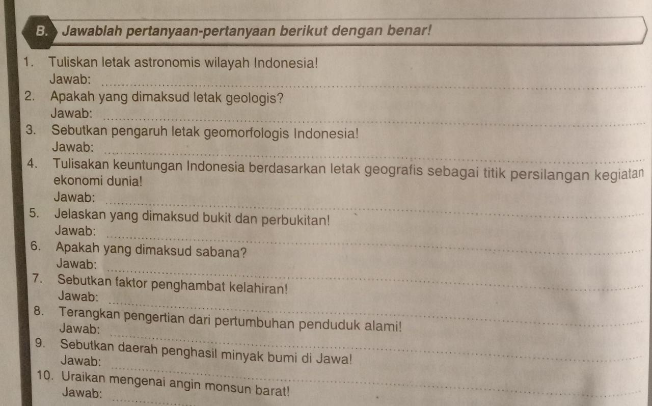 Sebutkan 8 Pengaruh Letak Geologis Indonesia Dan Jelaskan