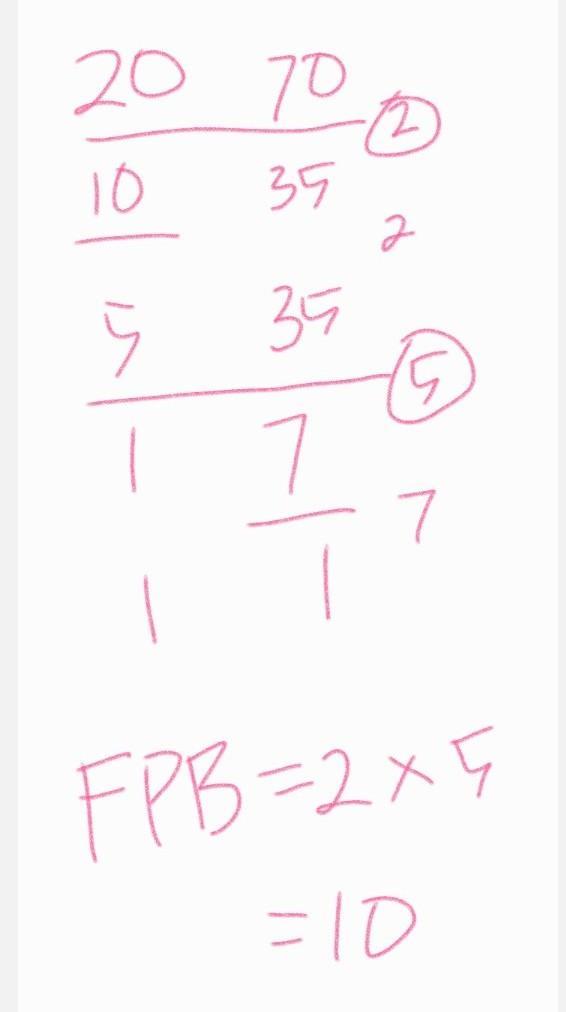 carilah FPB dari 20 dan 70 Brainly.co.id
