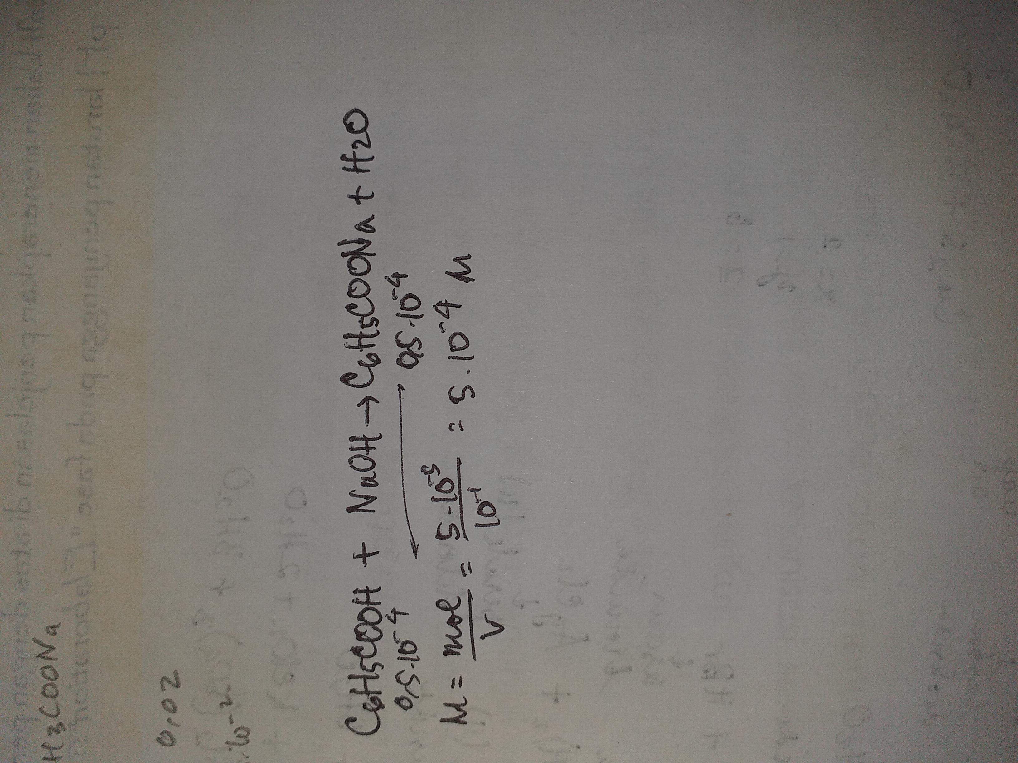 Asam benzoat(C6H5COOH) merupakan asam lemah dengan Ka= 6×