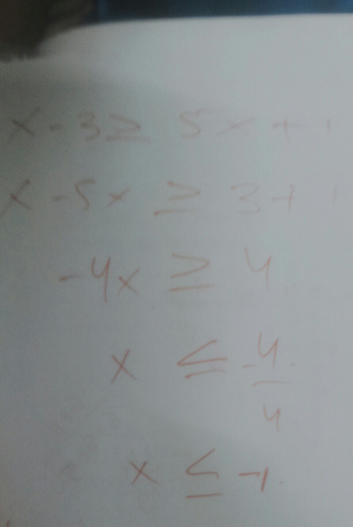 himpunan penyelesaian dari pertidaksamaan x3≥5x+1,dengan