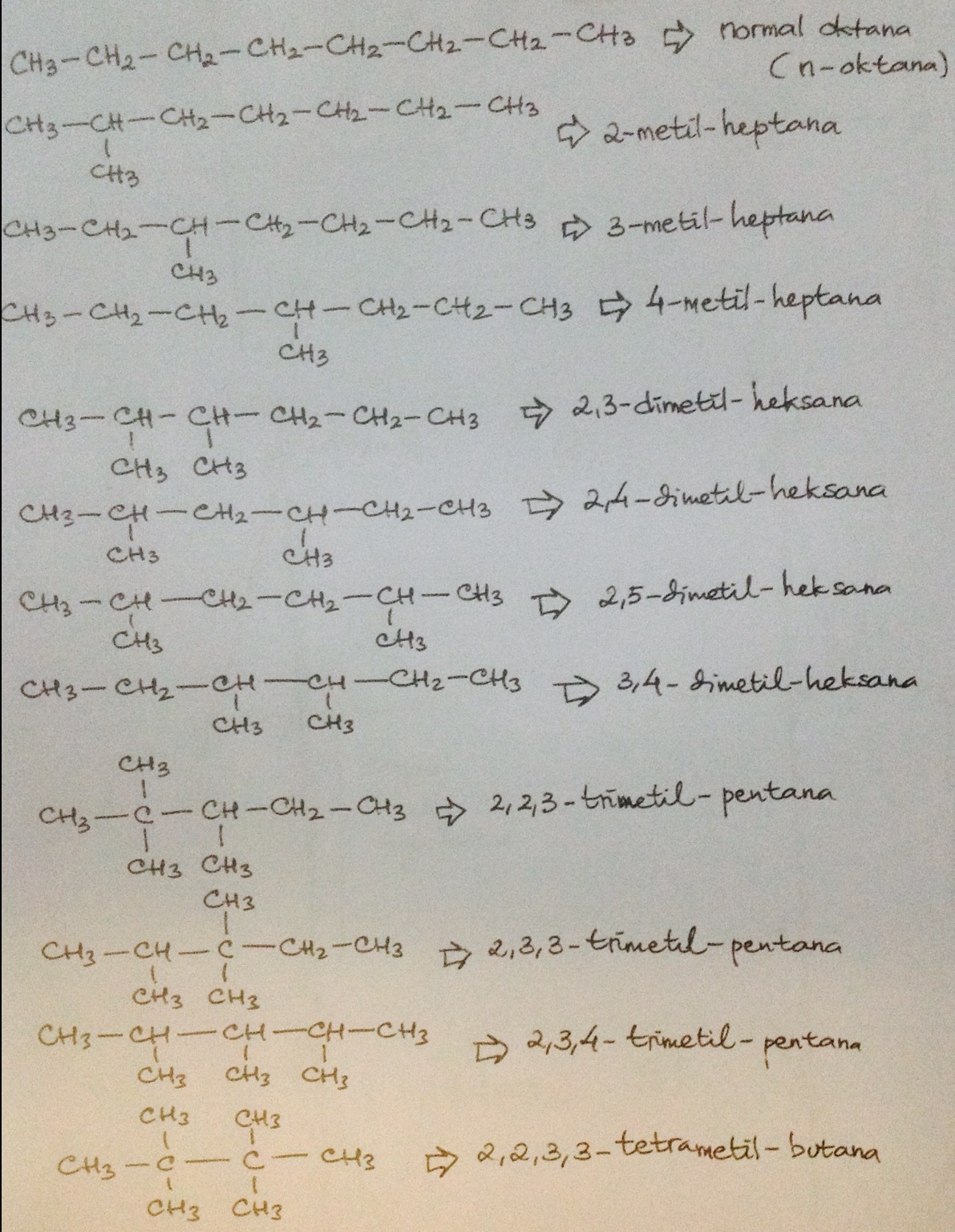 Tolong gambarkan struktur senyawa isomer C8H18 ! Brainly