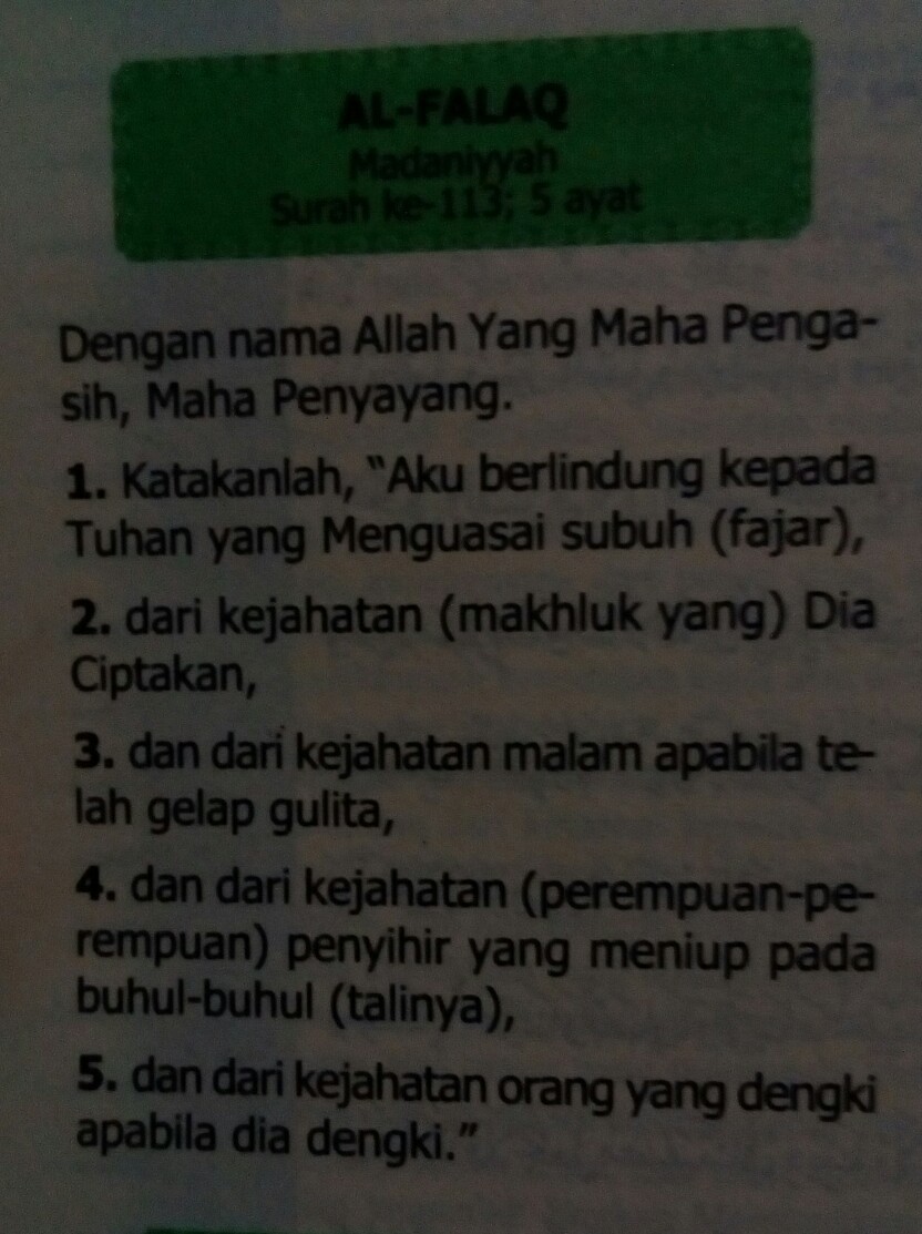 Tuliskan Surah Al Falaq Beserta Artinya Gbodhi