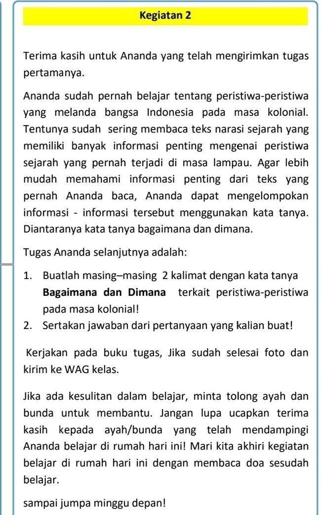 plis dong bikinin 2 kalimat1. Buatlah masingmasing 2