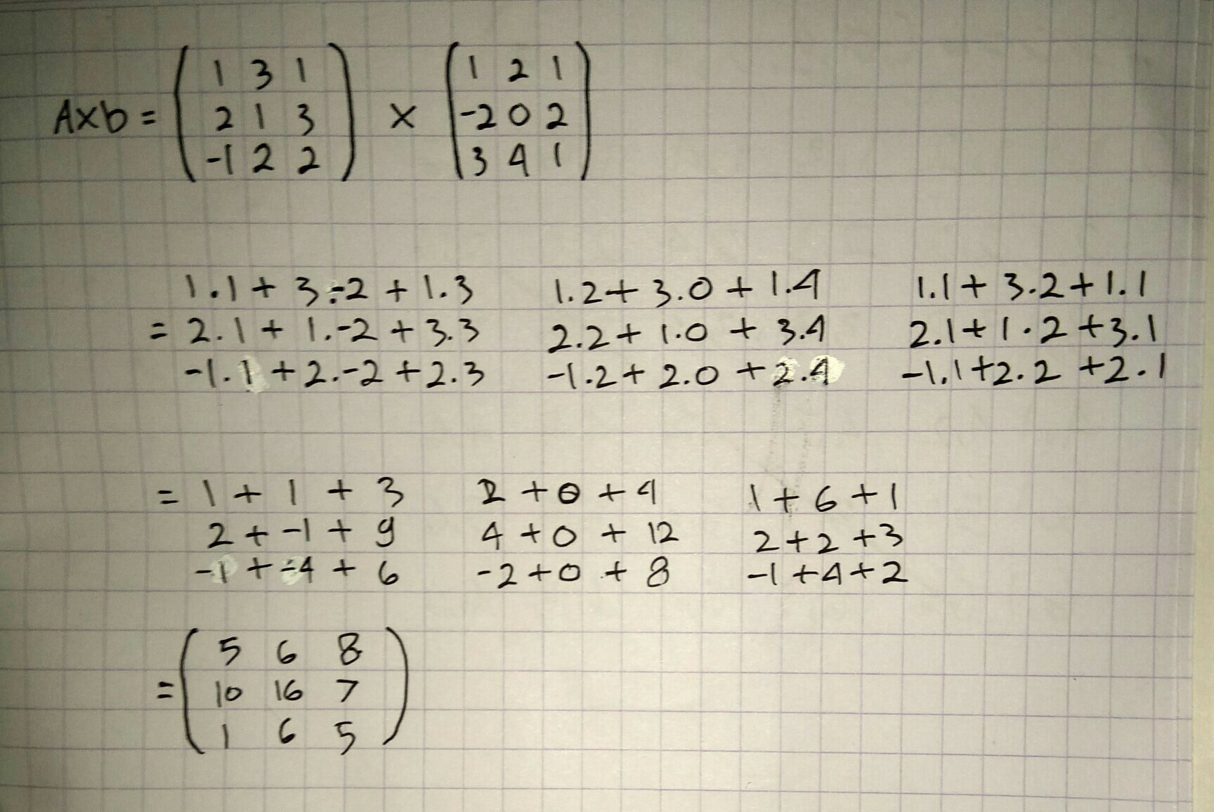 Diketahui matriks dan matriks .Tentukan pekalian matriks A