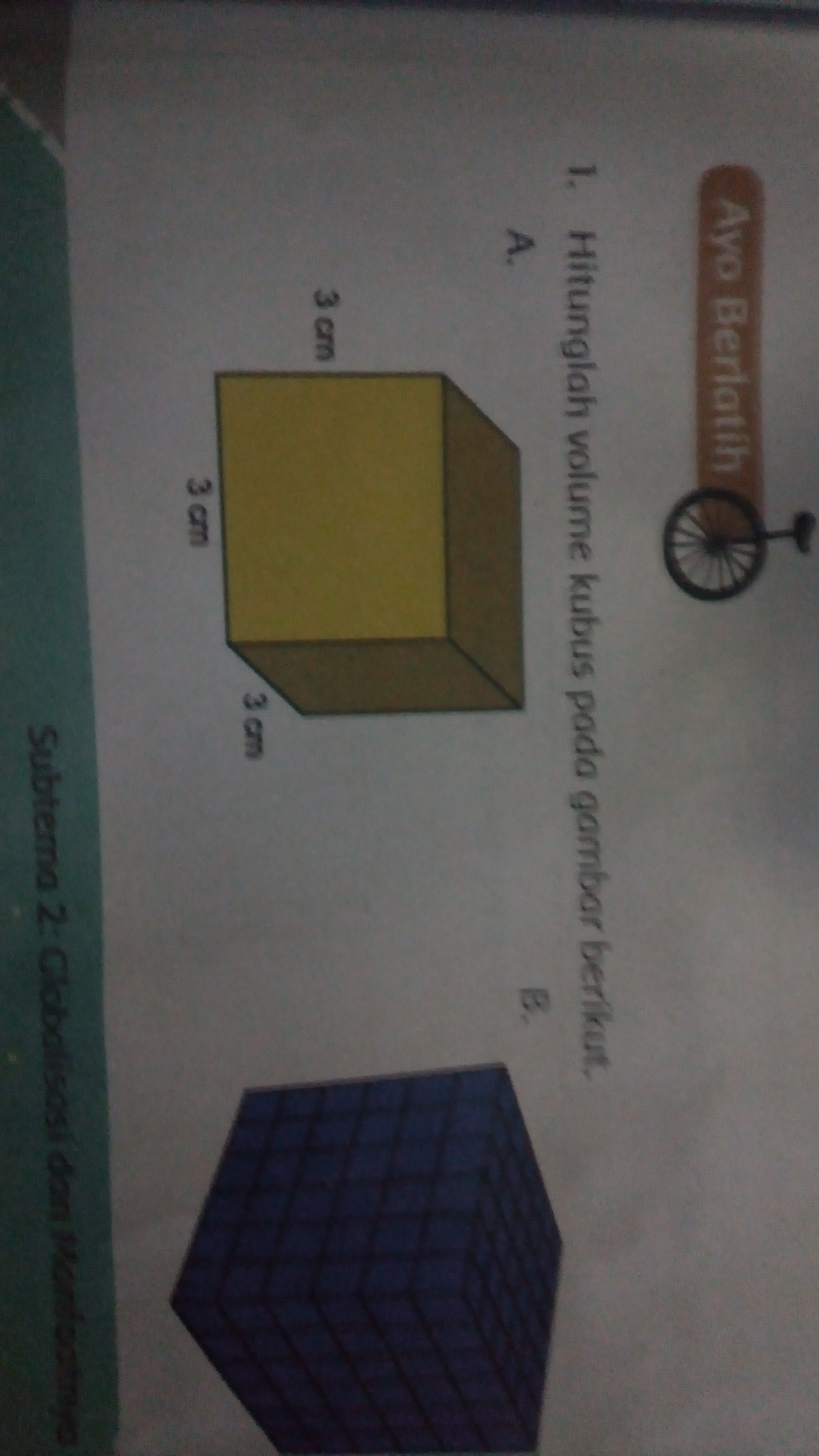 Hitunglah volume kubus pada gambar berikut! Brainly.co.id