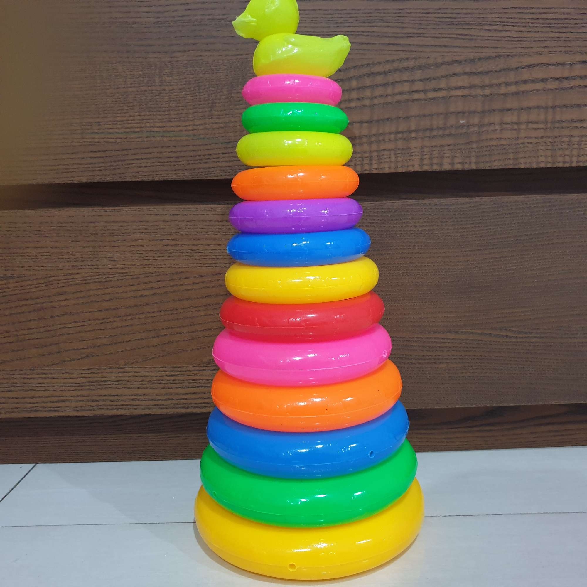 Mainan Ring Donat Susun Kerucut / Mainan Susun Donat Lingkaran / Mainan Anak Edukasi | Lazada Indonesia