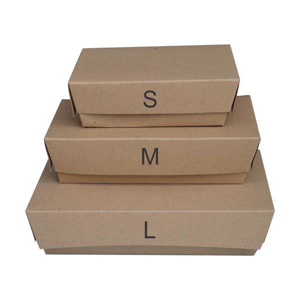 100Pcs Paper Lunch Box Tahan Minyak/Air Coklat Bento Box Paperbox L : 20 X 12.5 X 5 Cm | Lazada Indonesia