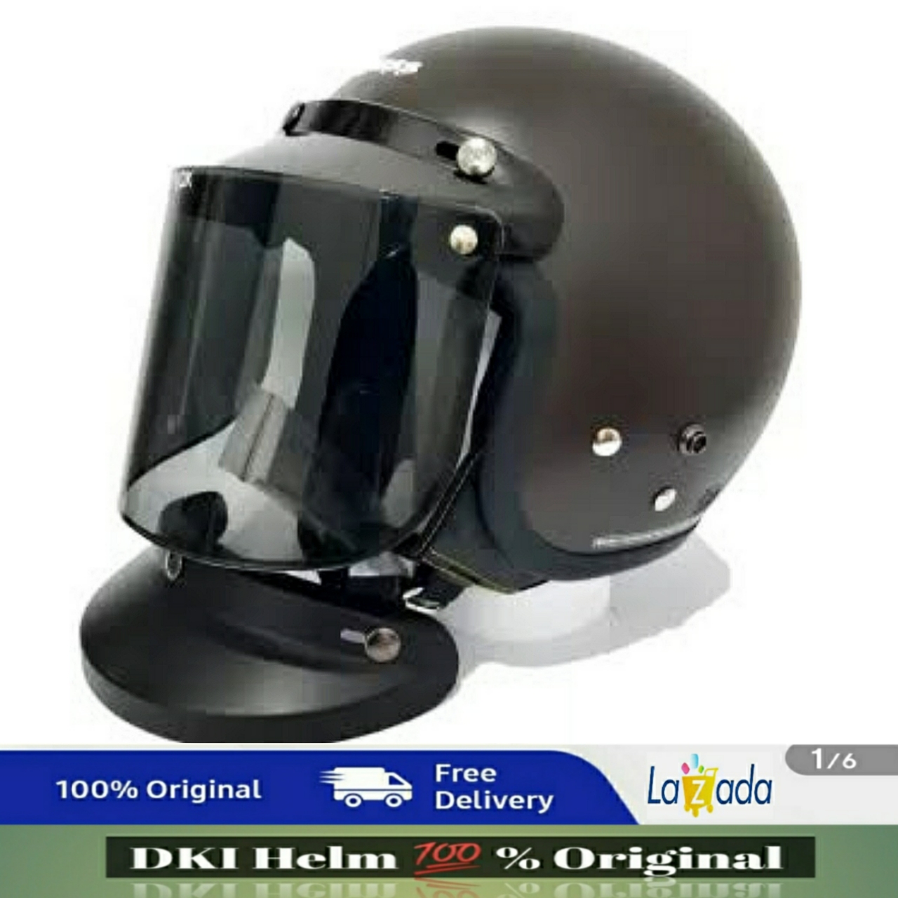 Helm Cargloss Coklat Doff Paket Kaca Flett | Lazada Indonesia