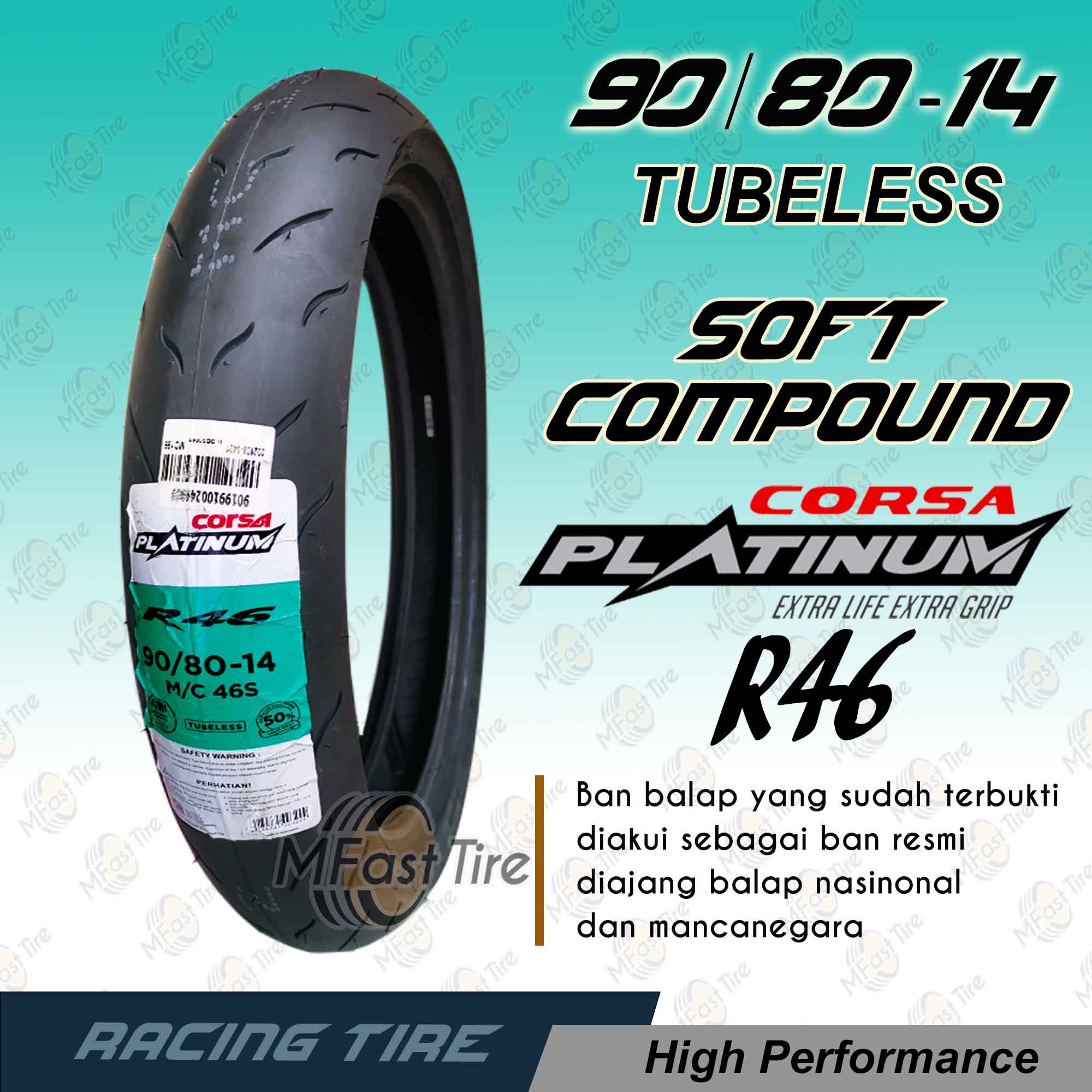 Ban Corsa Platinum R46 Ban Balap Ring 14 Tubeless | Lazada Indonesia