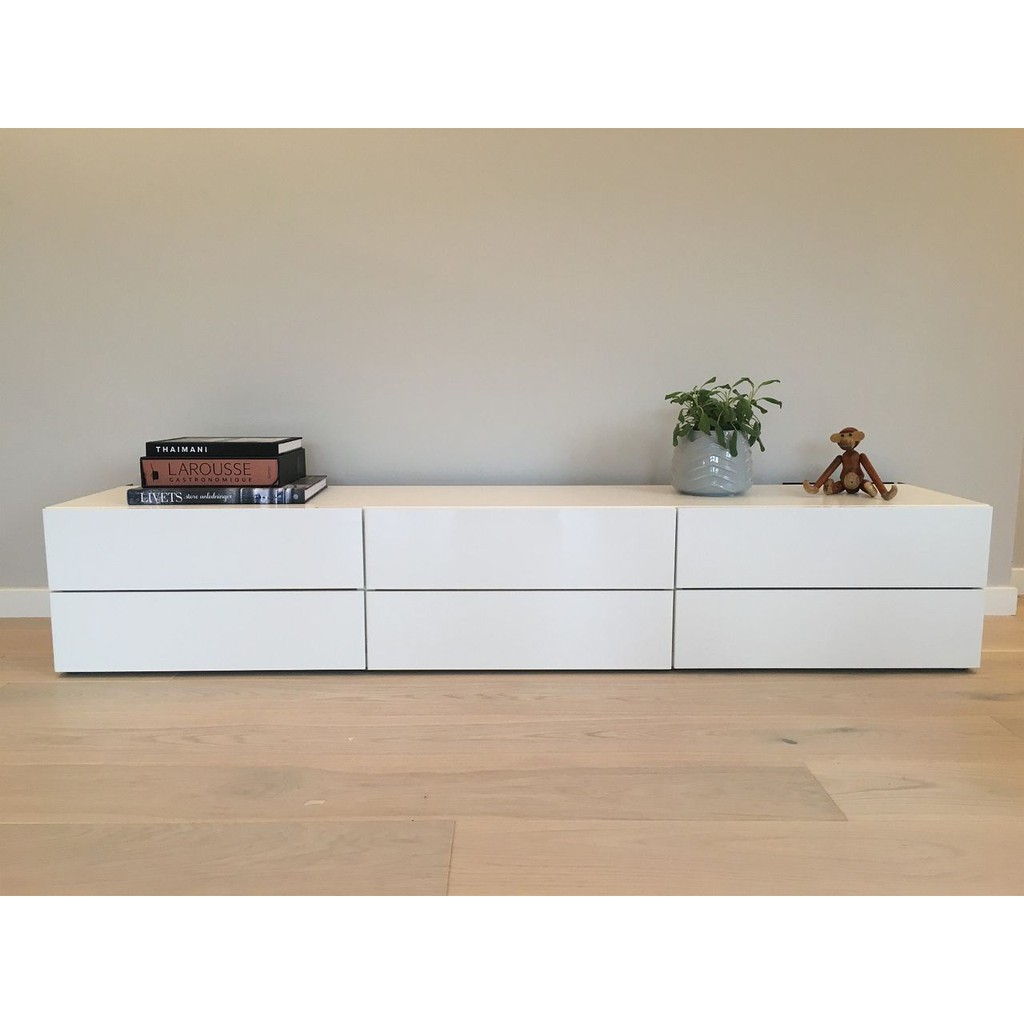 mediabänk vit Latopia - Besta Meja Tv / Rak Tv Minimalis Modern Shabby Chic Putih Kombinasi Natural | Lazada Indonesia