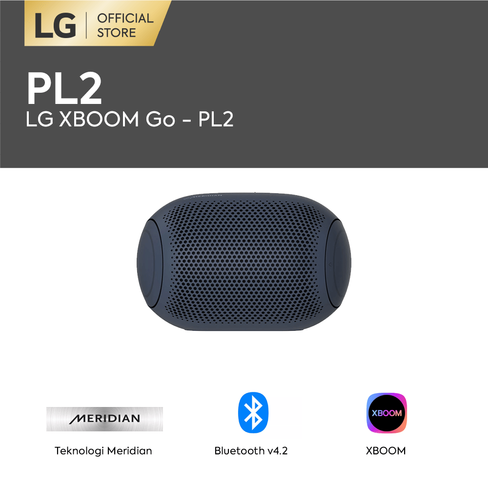 Lg Xboom Go Pl2 Voice Command Waterproof Baterai Tahan Lama Audio 5w Teknologi Meridian Lazada Indonesia