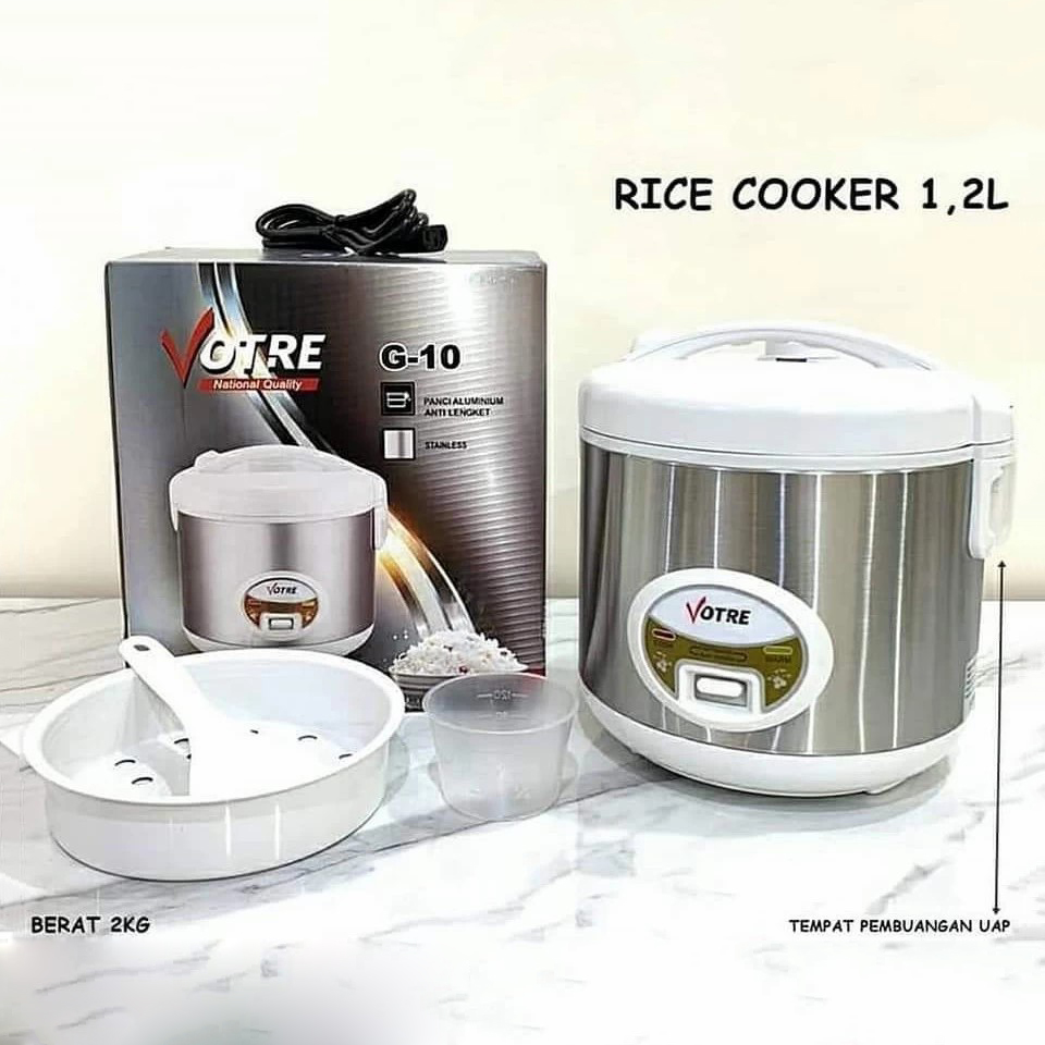 Rice Cooker Votre G10 Kapasitas 1.2 Liter Magic Com Penanak Nasi