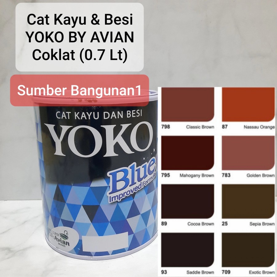 Cat Minyak Kayu Yoko By Avian (0.7 Lt) Coklat Cokelat Besi Lis Gipsum | Lazada Indonesia