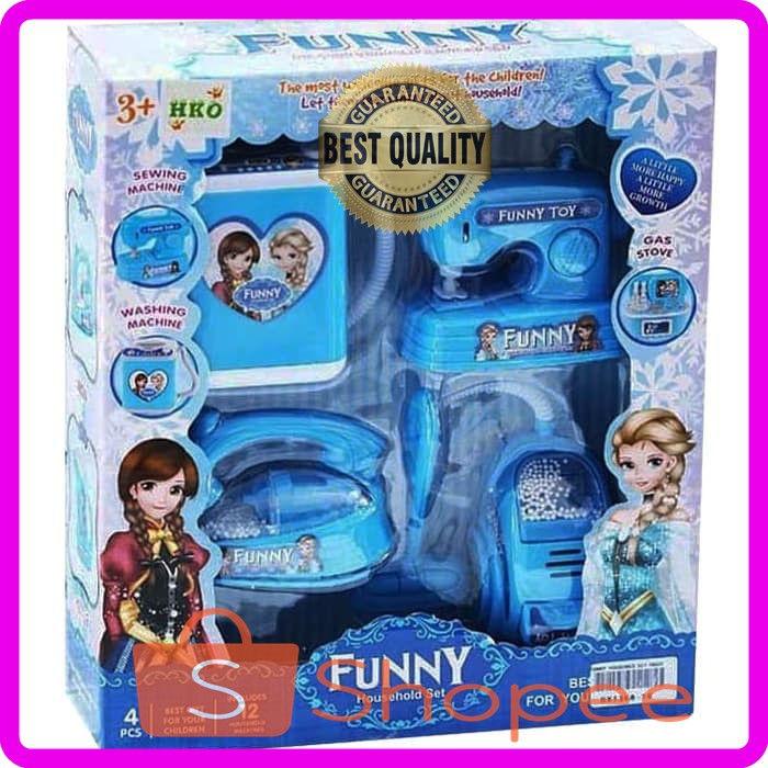 Mainan Anak Perempuan - Funny Household Plasyset Frozen 4 In 1 Biru/ Permainan Anak Frozen 4 In 1 | Lazada Indonesia