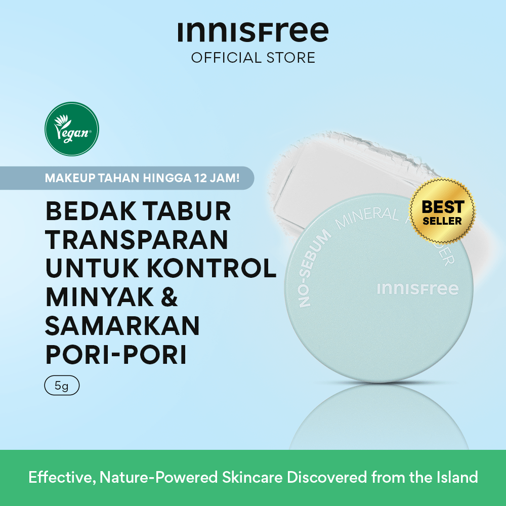Innisfree No Sebum Mineral Powder 5g / Bedak Tabur Penahan Minyak