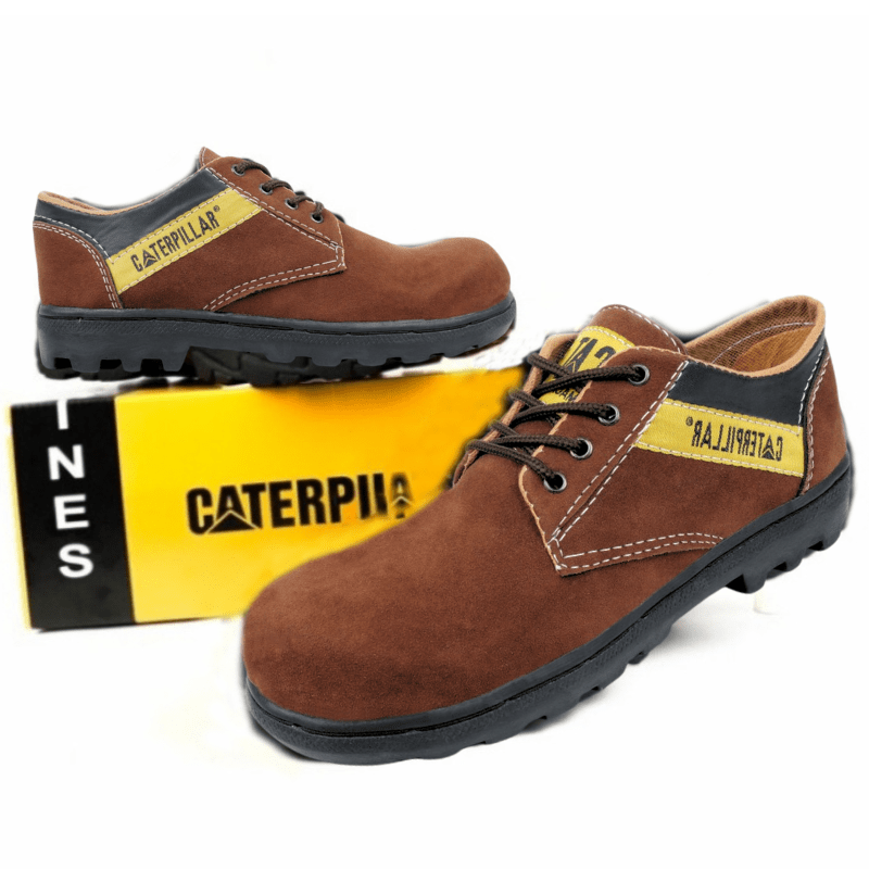 Sepatu Safety Pria Ujung Besi Anti Slip Sepatu Boots Pria Caterpillar