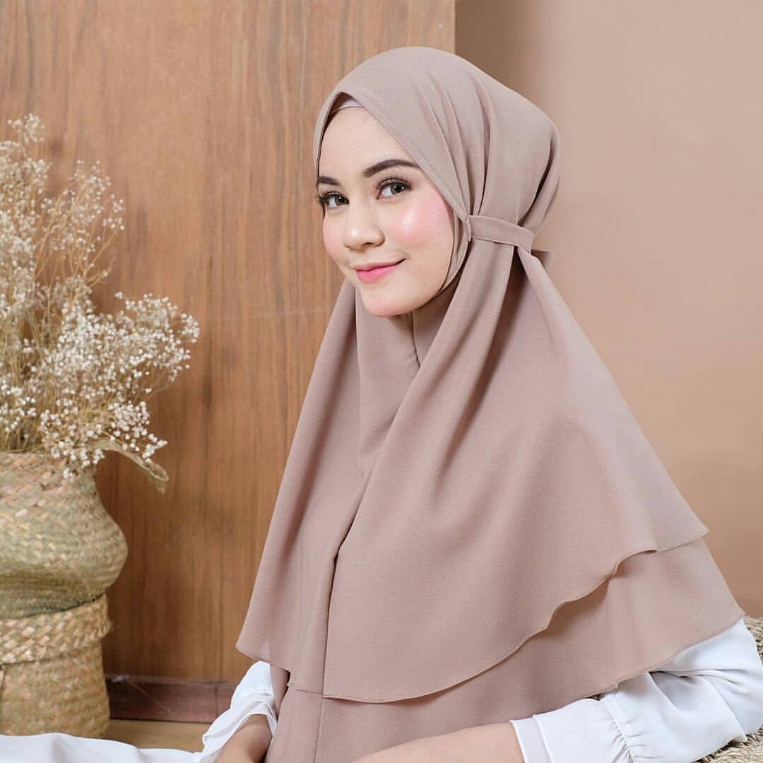 Jilbab Bergo Tali 2 Layer Jilbab Saudia