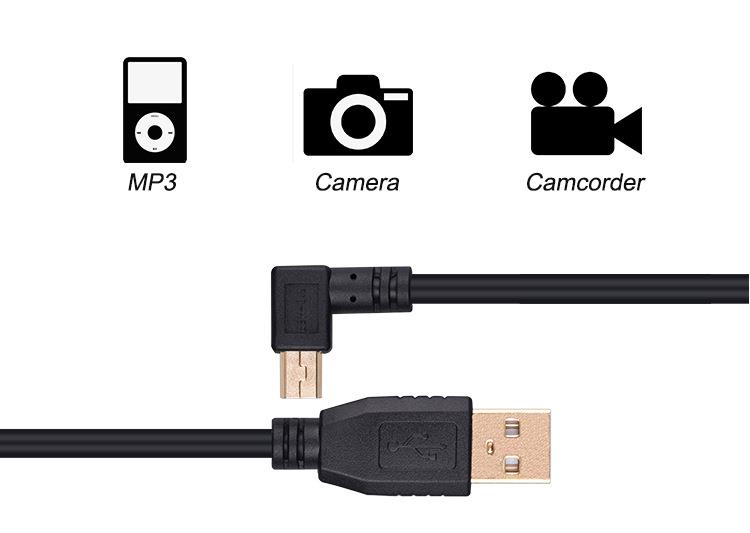 5 Meter Usb 2.0 A Untuk Mini Usb B Tipe 5Pin Kabel Lekukan Kanan Dengan Emi Ferrite Core - Berita - Starte Precision Electronic Co., Ltd