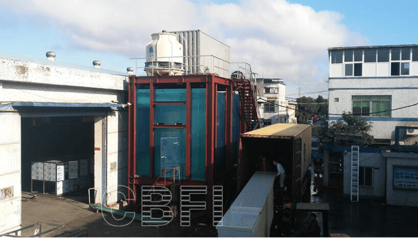50 Ton Industri Saltwater Ice Maker dengan Automatic Ice Packing System Supplier Produsen China
