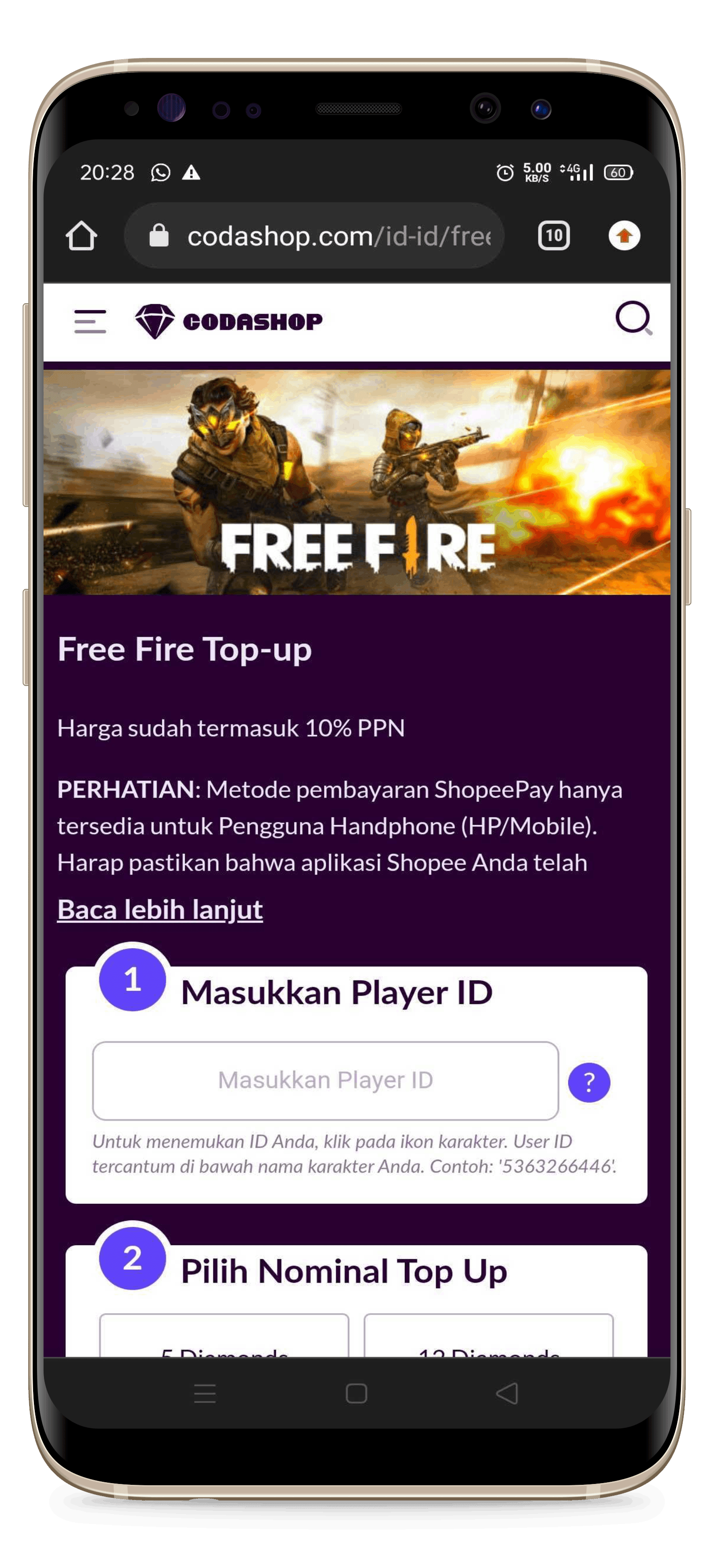 How To Top Up Free Fire On Indonesia