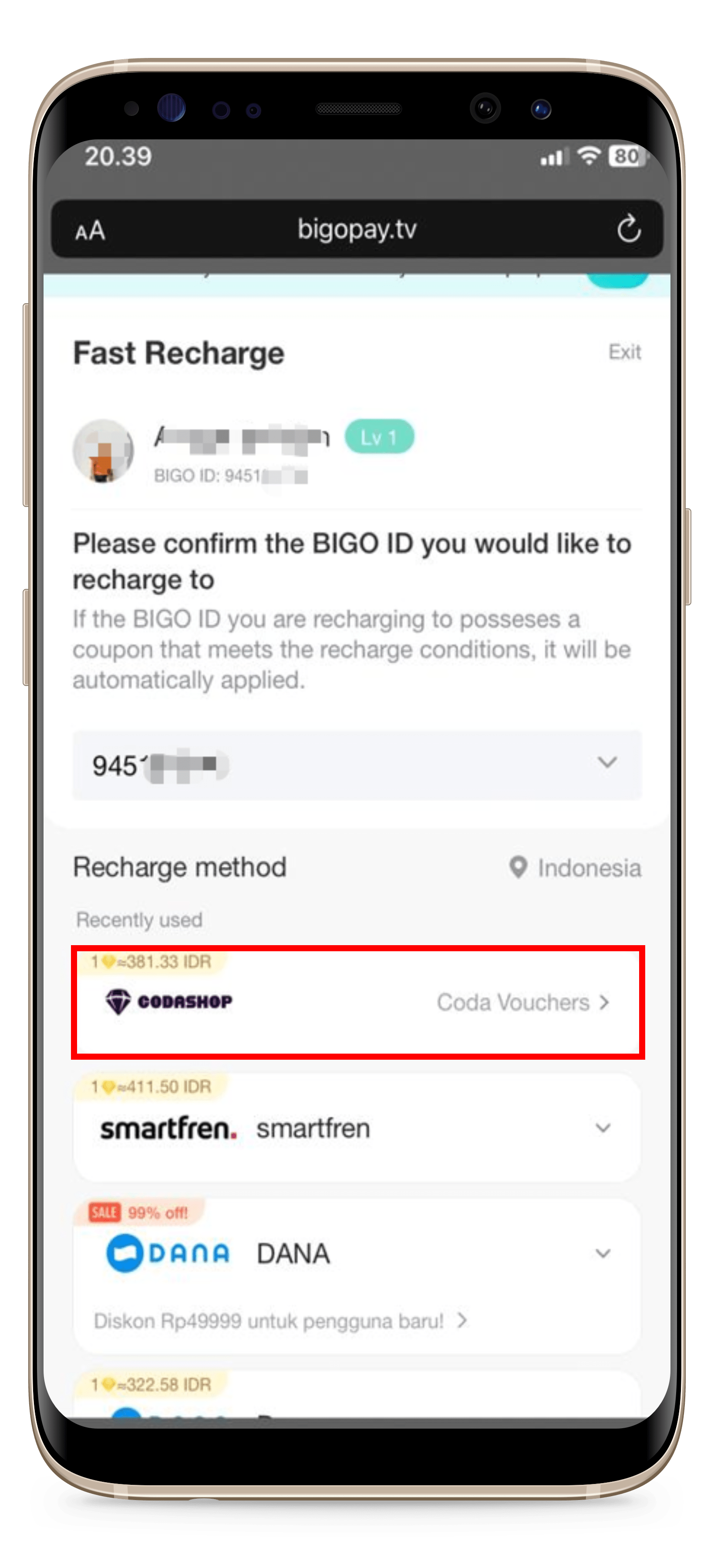 How to Redeem Bigo Live Voucher? Indonesia