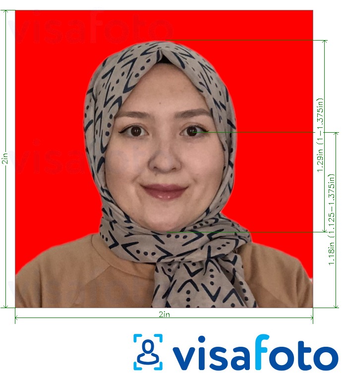 Paspor Indonesia foto 2x2 inci (51x51 mm) persyaratan latar belakang