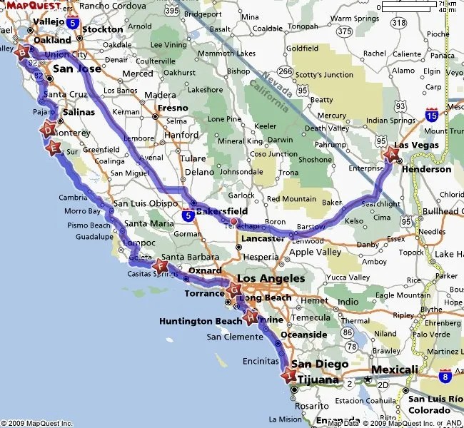 Spring Break 2009 de Las Vegas a San Francisco, de Santa Barbara a