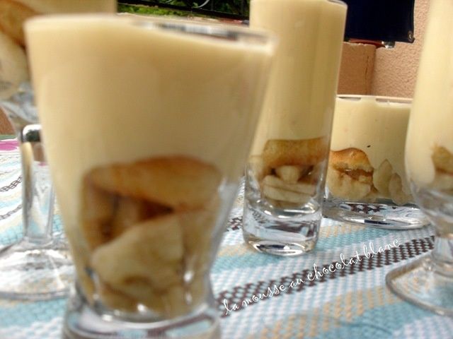 la mousse au chocolat blanc et banane