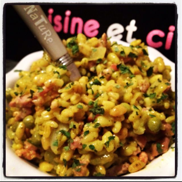 Mon Ble Aux Lardons Et Petits Pois Au Curry On Se Regale Leger