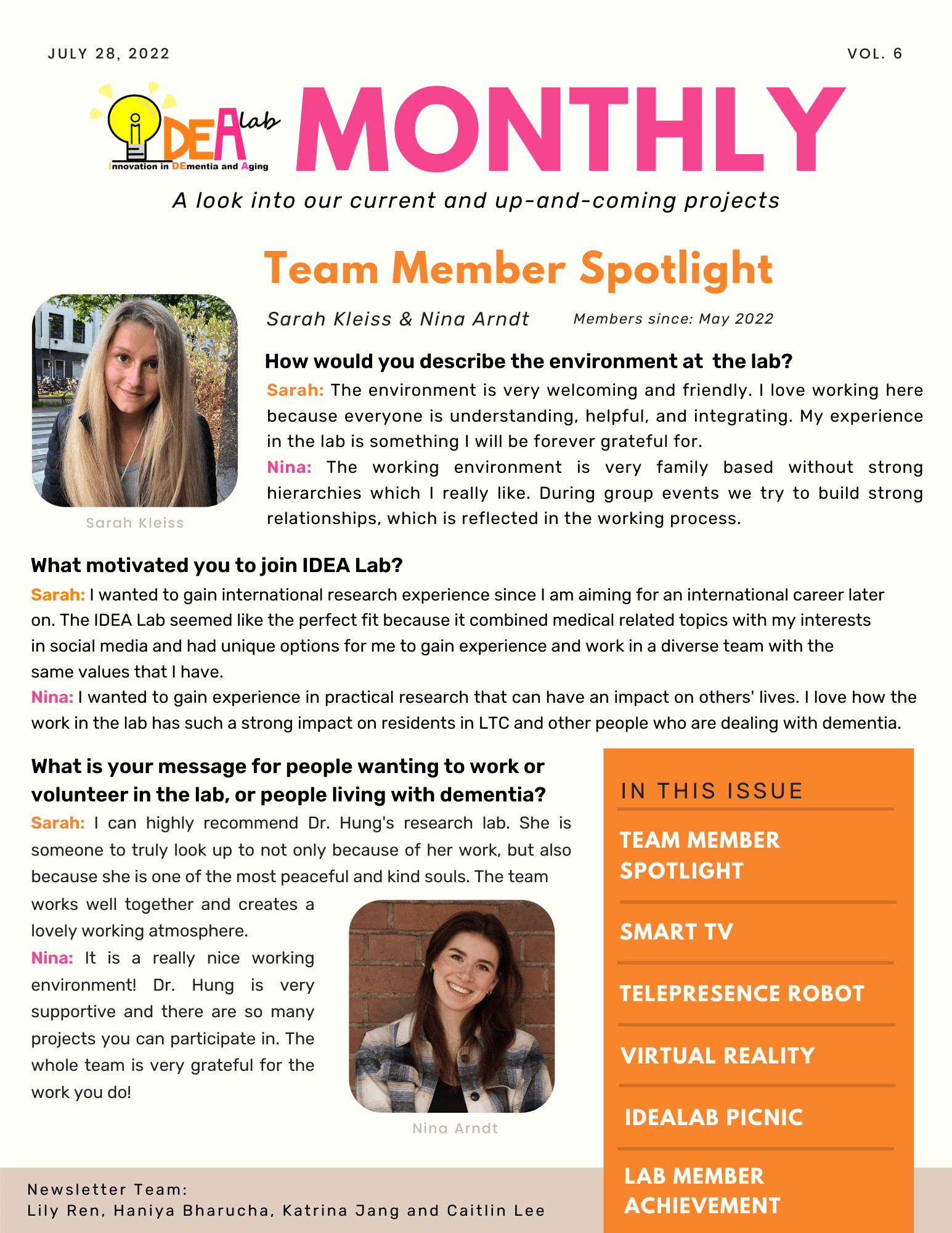 IDEA Lab Monthly Newsletter July 2022 UBC IDEA lab