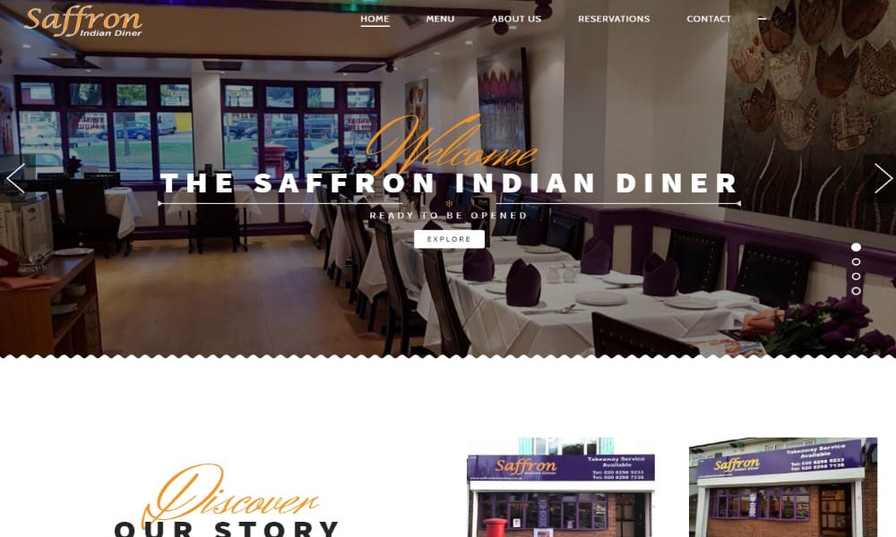 SAFFRON INDIAN DINER ideabox