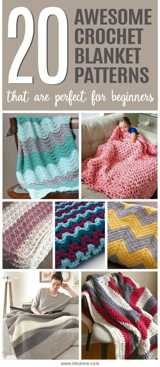 20 Awesome Crochet Blanket Patterns for Beginners Ideal Me