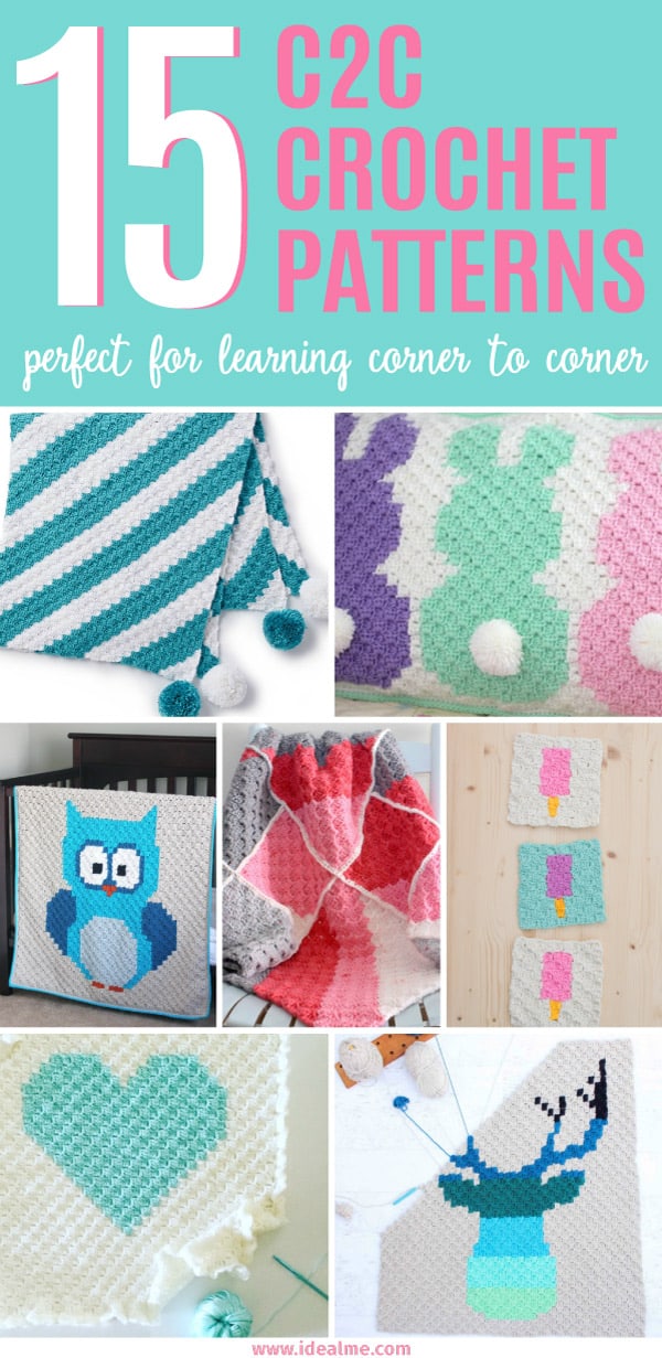 15 Corner to Corner Crochet Patterns Perfect For Learning C2C Ideal Me