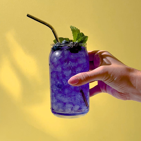 Raise a toast to spring with this sparkling butterfly pea tea