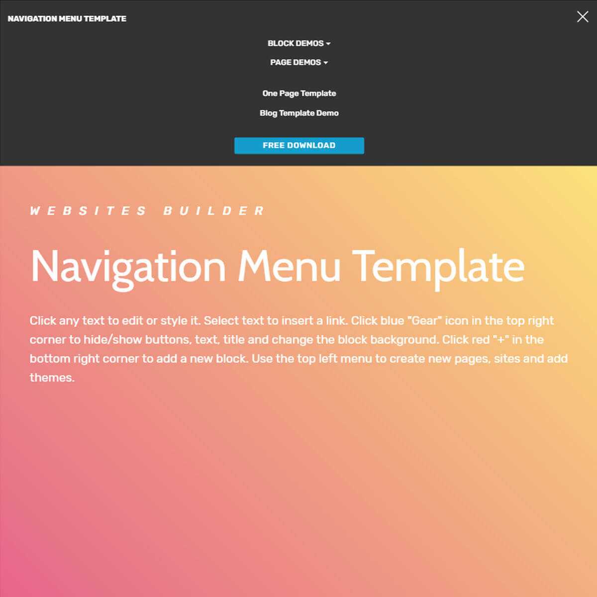 Free Html Bootstrap Navigation Menu Template intended for Html Vertical