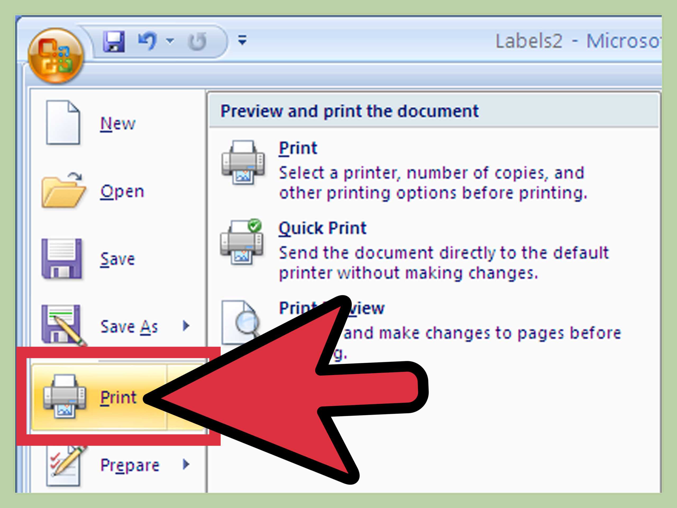 How To Create Labels Using Microsoft Word 2007 13 Steps for Microsoft