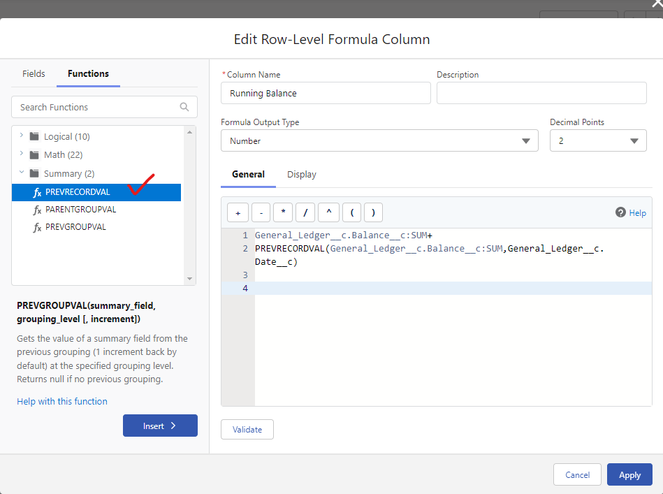 Salesforce Row Level Formula field to Support PREVGROUPVAL and