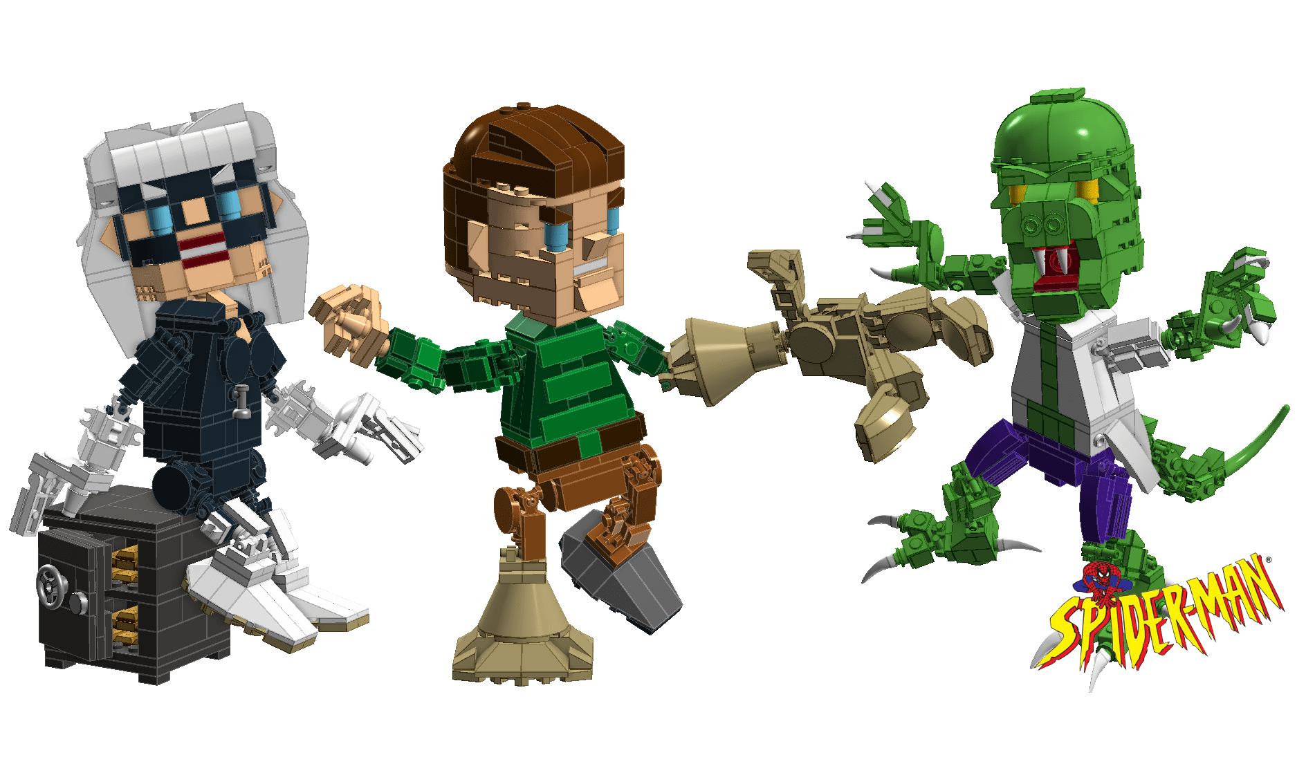 LEGO IDEAS Chibi Lego builds ( CHIBO'S ) Marvel SPIDERMAN Complete character collection.