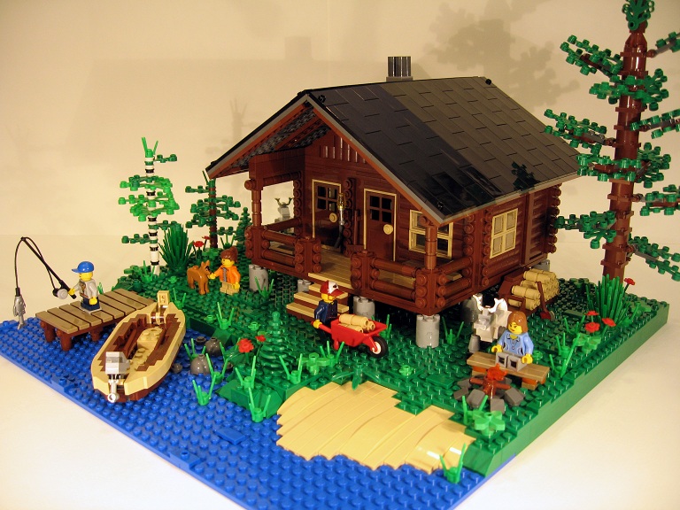 LEGO IDEAS Log Cabin Two Seasons!