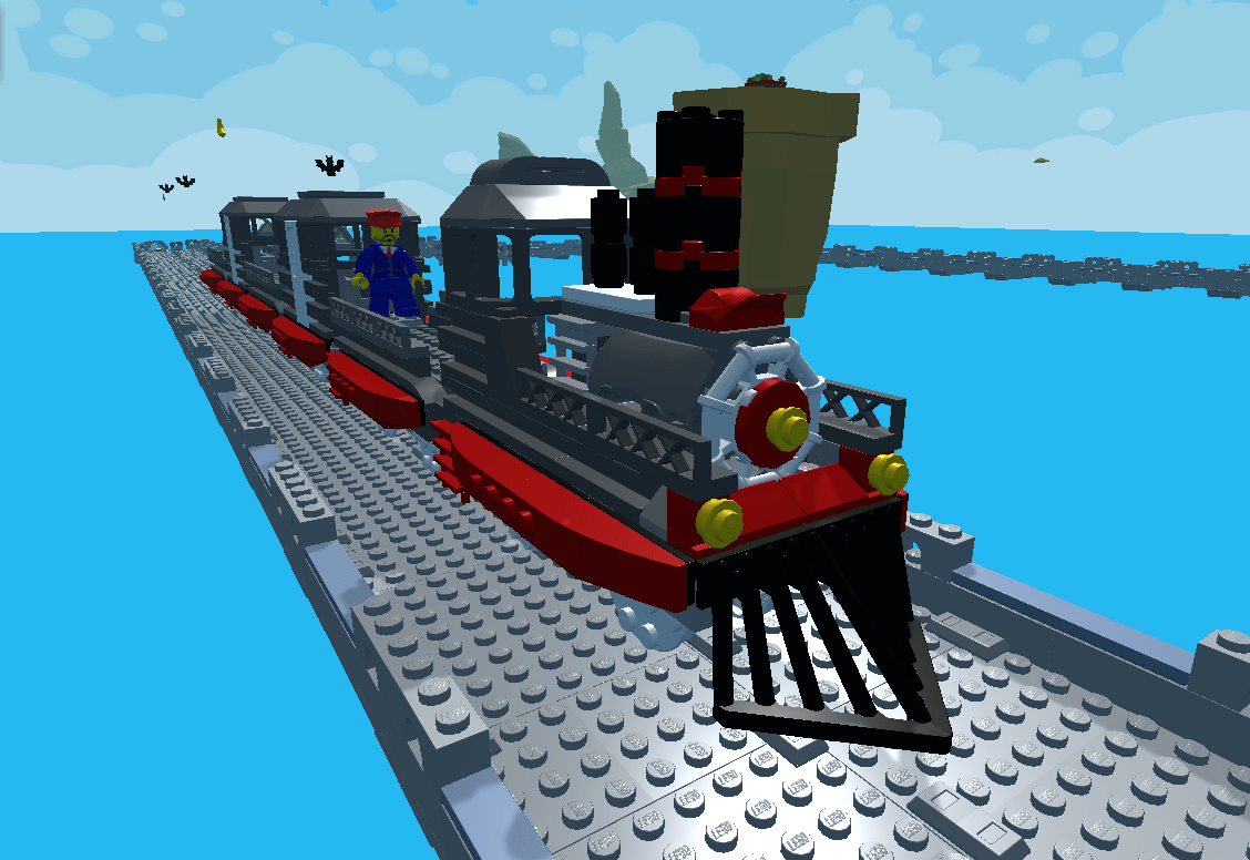 lego runaway train moc