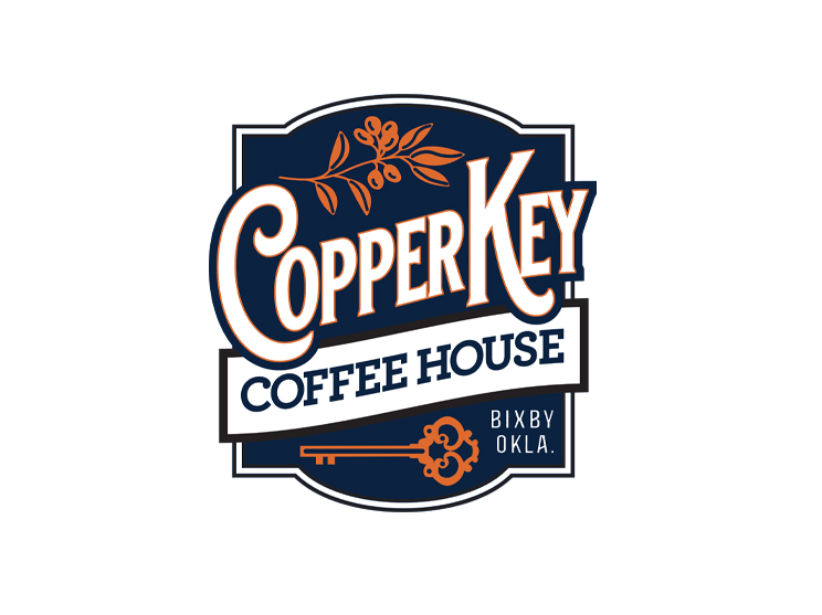 Copper Key Coffee House Logo Design IdeaStudio Tulsa Logo Design