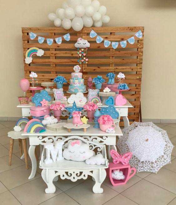Decoración de fiesta temática Lluvia de amor Ideas y Tips