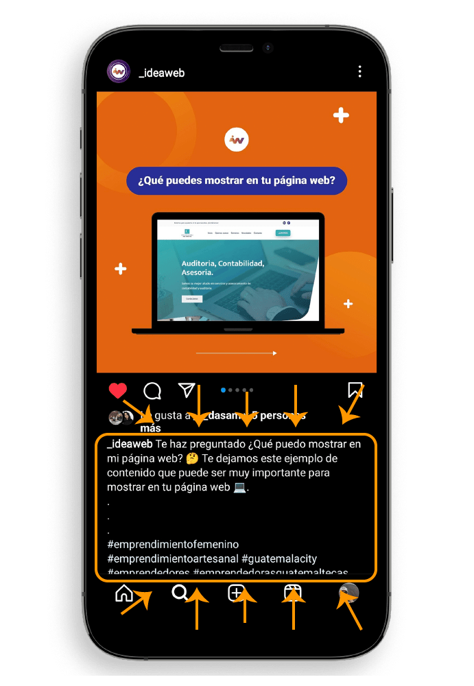 Caption en Instagram