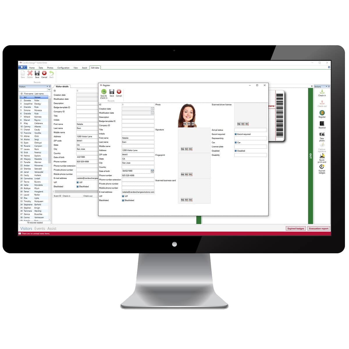 Card Exchange Visitor Standard Edition VM2030 ID Edge