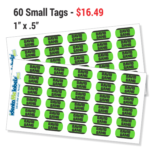 Custom Name Labels Small Personalized Stickers IdentaMe Labels