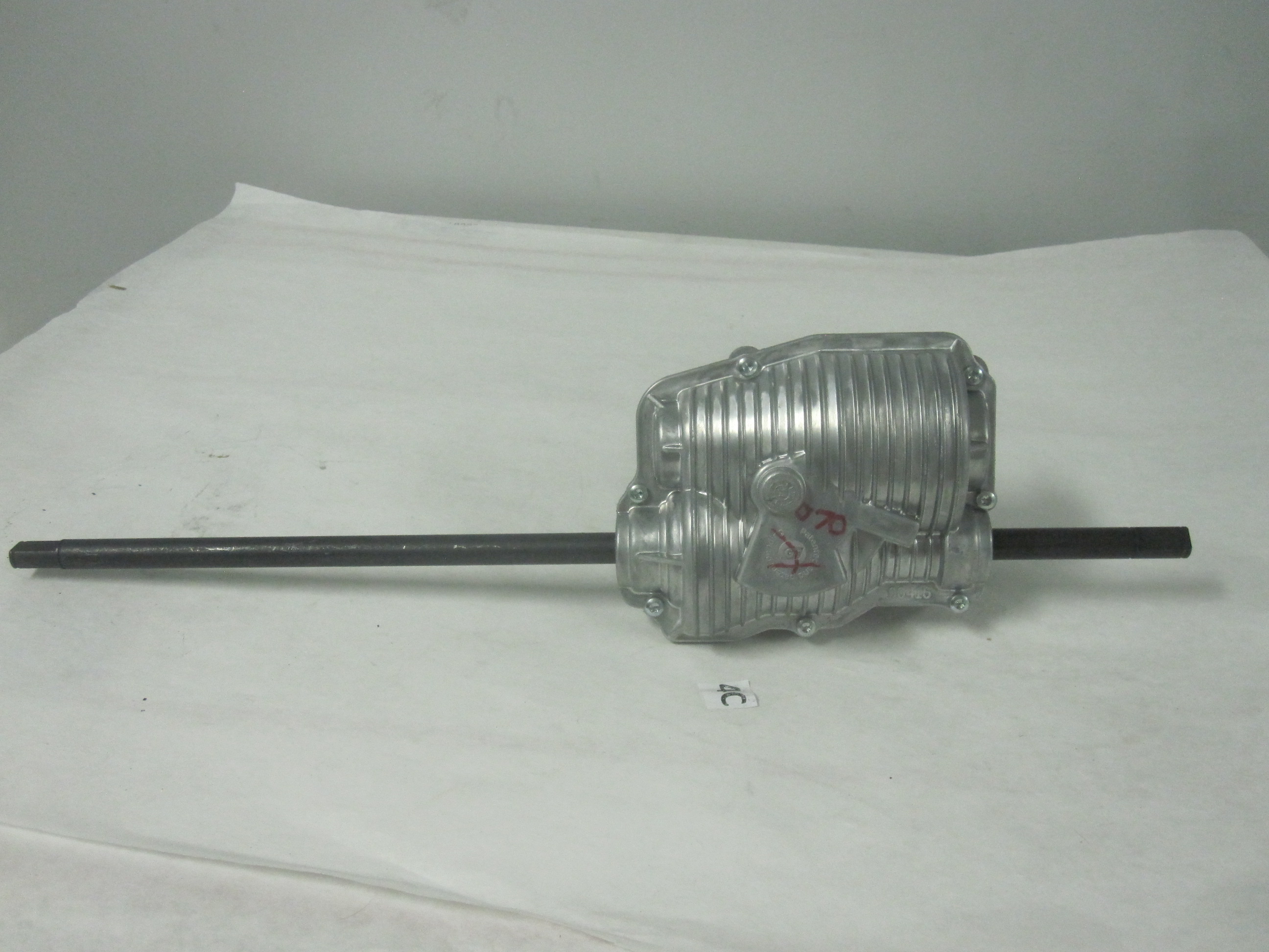 This is a tree speed lawn mower transmission for a professional walk