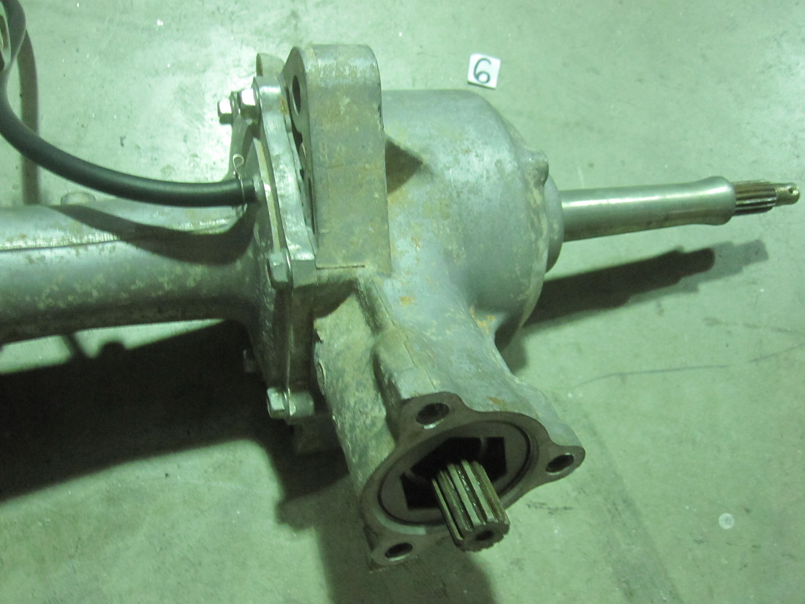 This is the rear axle assembly from a 1980s Yamaha Badger "Moto 4" quad