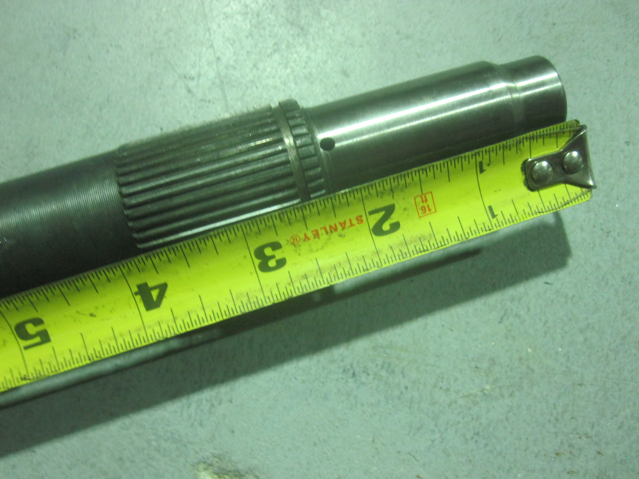 This is a tail shaft (output shaft) for a GM 700R4 or 4L60 automatic